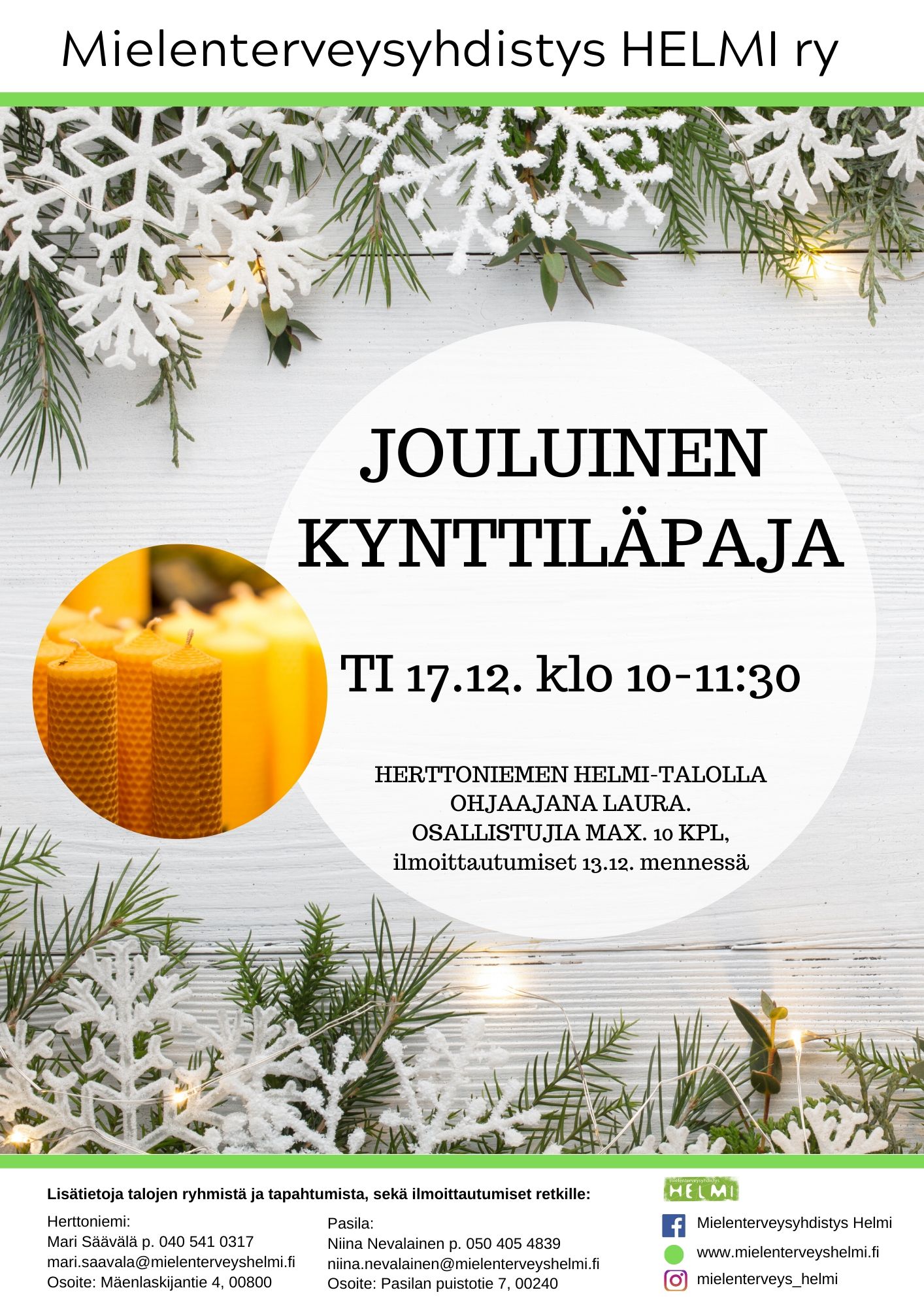 Kynttiläpaja . Hertsika - Helmi